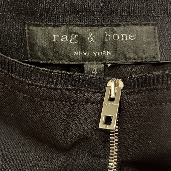 Rag & Bone Black Skinny Front Zip Stretch Pants - Picture 9 of 9